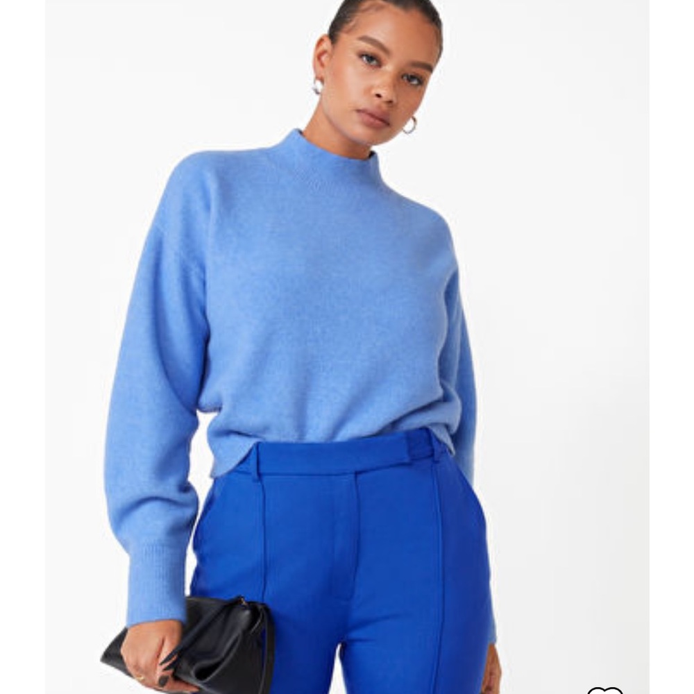 & Other Stories Periwinkle Blue Mock Neck Sweater